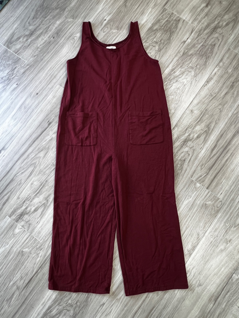 Madewell MWL Superbrushed Pull-On Jumpsuit Maroon Wine Red Size M - Picture 2 of 8